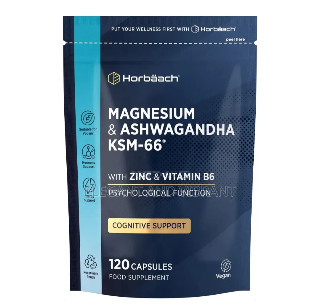 Ashwagandha KSM-66 Complex With Magnesium, Zinc Vitamin B6|120 Caps