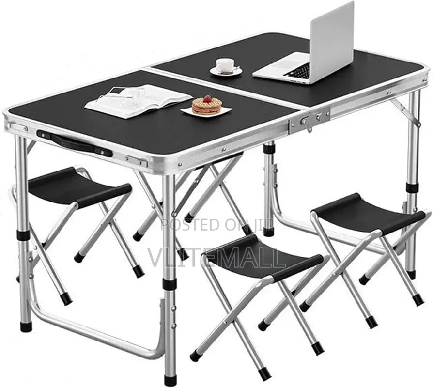 Foldable Table With 4 Chairs