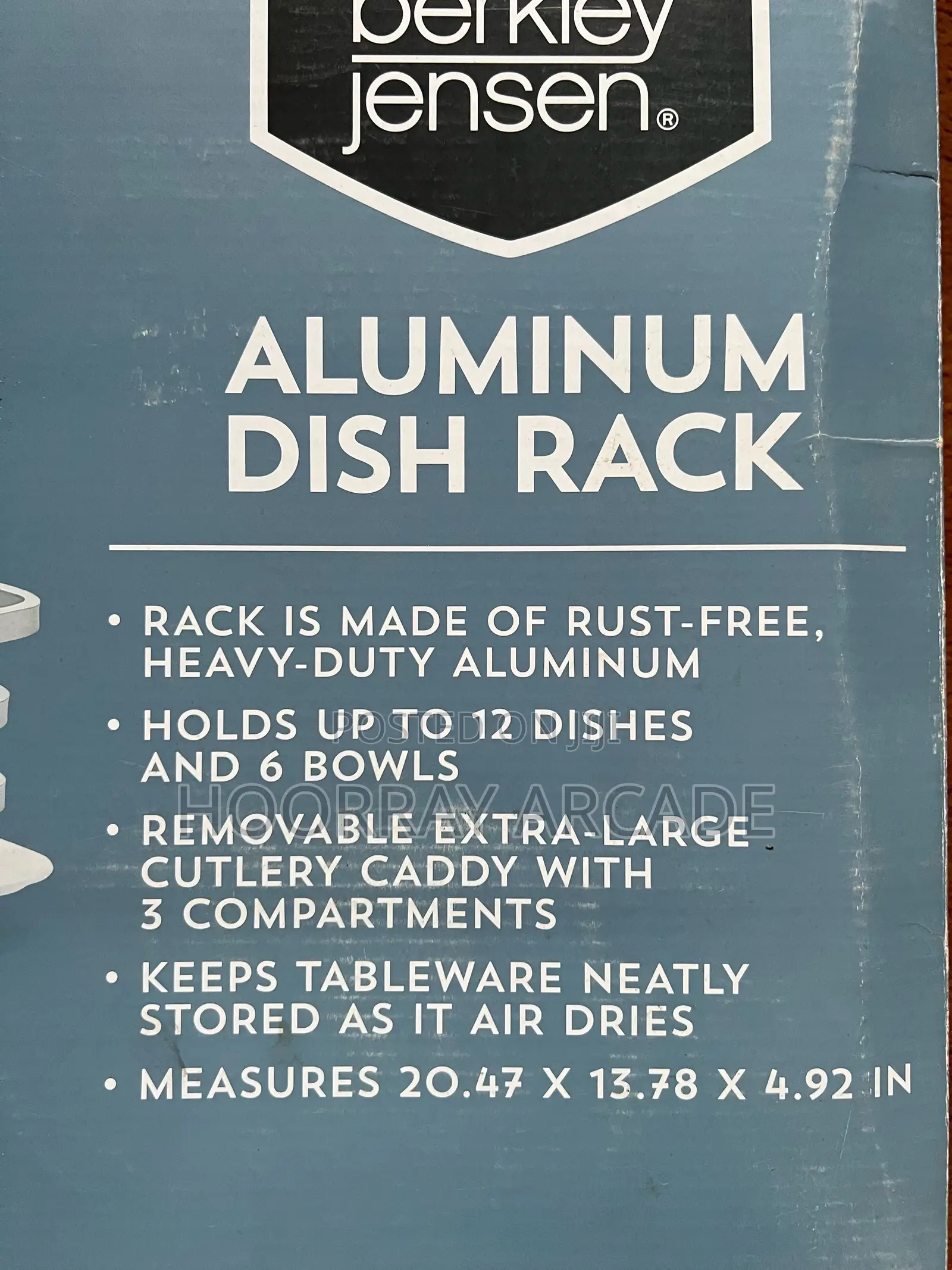 Berkley Jensen Aluminum Dish Rack - Rust-Free, Heavy-Duty Aluminum