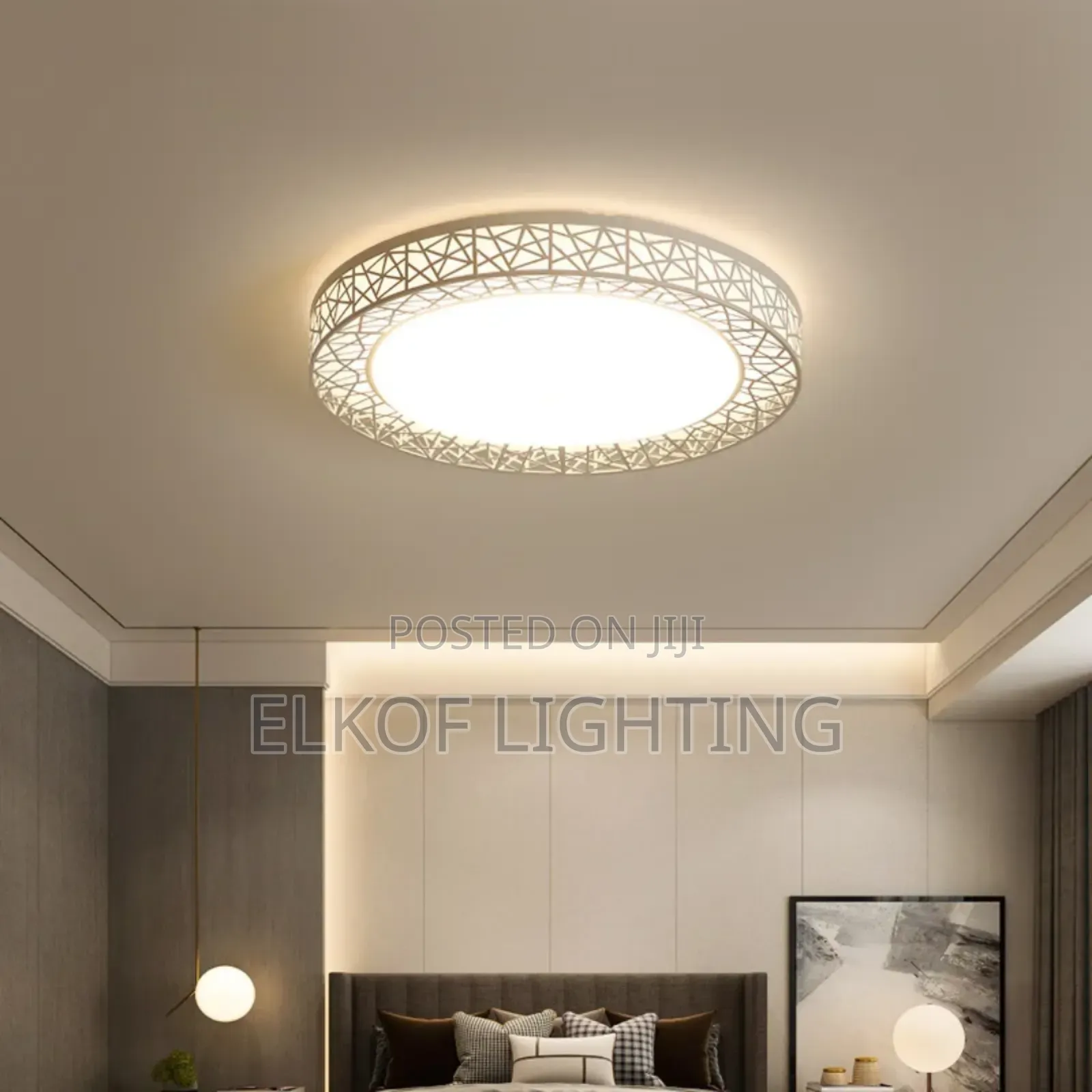 Bird's Nest Led Ceiling Lamp With Iron Acrylic Material