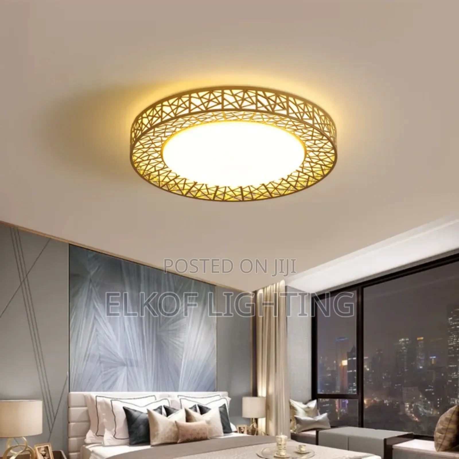 Bird's Nest Led Ceiling Lamp With Iron Acrylic Material