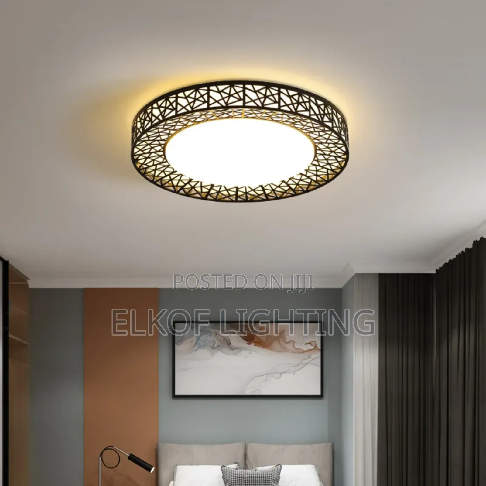 Bird's Nest Led Ceiling Lamp With Iron Acrylic Material