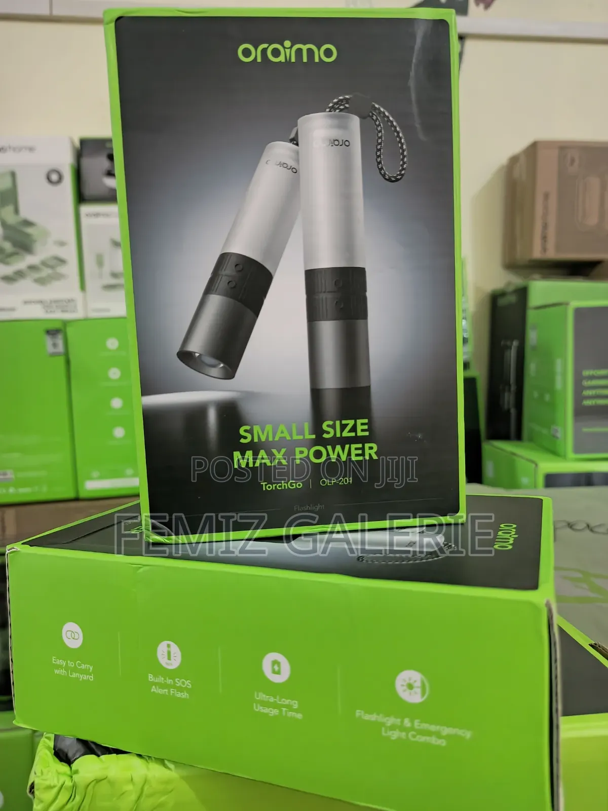 Oraimo Torchgo Portable Compact Powerful Flashlight - 2in1 Box