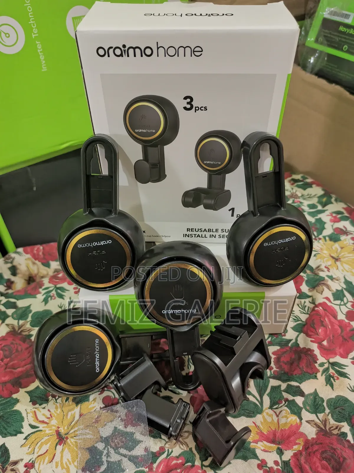 Oraimo Holdex 5kg Load Capacity Reusable Vacuum Suction Cup Hooks