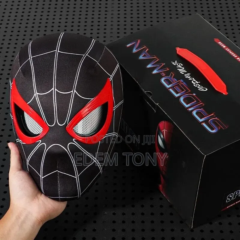 Miles Morales Spider-Man Helmet Features -Black Red Design- Adults