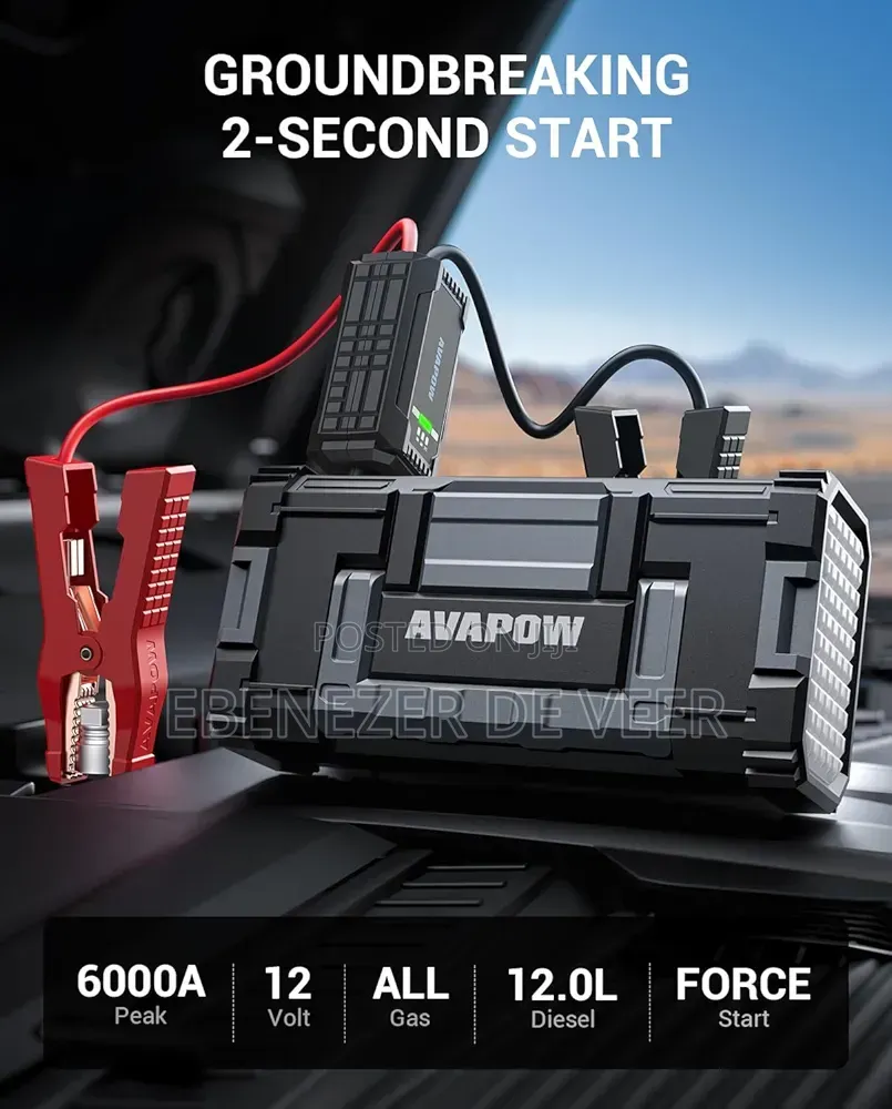 Avapow A68 Jump Starter 6000a