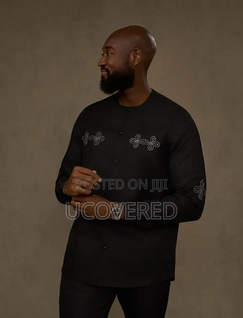 Black Senator-Style Traditional Outfit