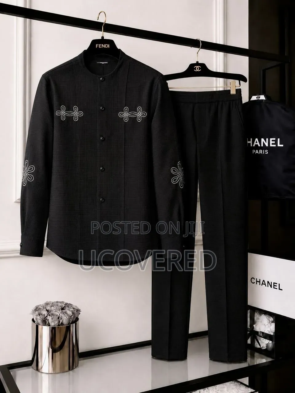 Black Senator-Style Traditional Outfit