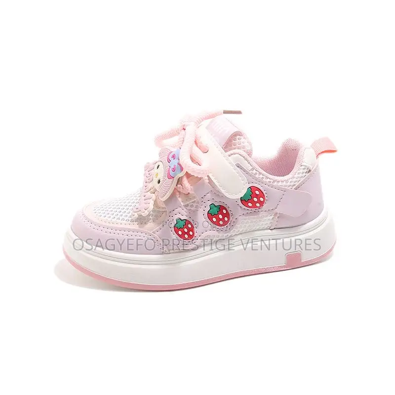 My Melody Pink Kids Sneakers – Cute Strawberry Casual Shoes