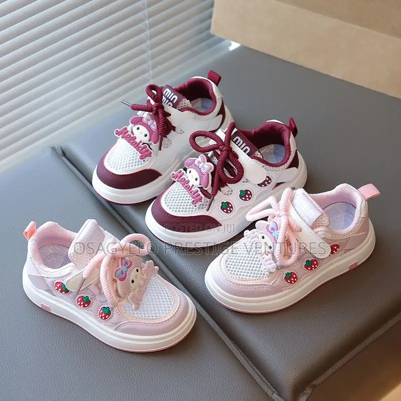 My Melody Pink Kids Sneakers – Cute Strawberry Casual Shoes