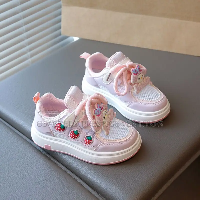 My Melody Pink Kids Sneakers – Cute Strawberry Casual Shoes