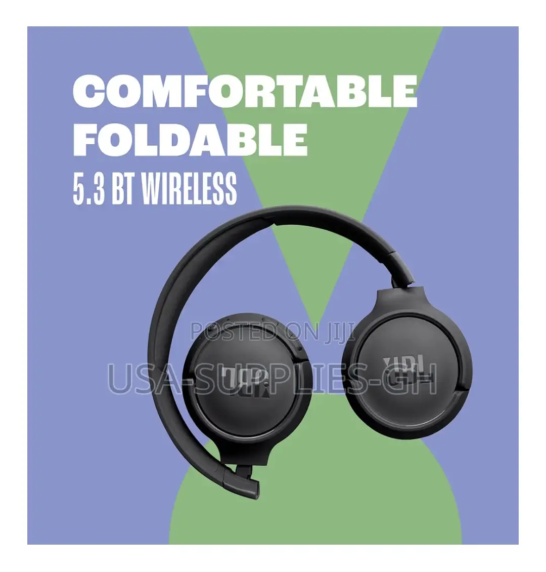 Jbl Tune 520bt Wireless On-ear Headphones, Black From Usa