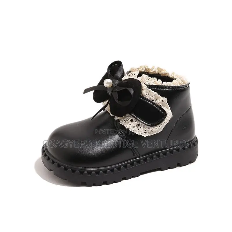 Elegant Girls’ Lace Ankle Boots