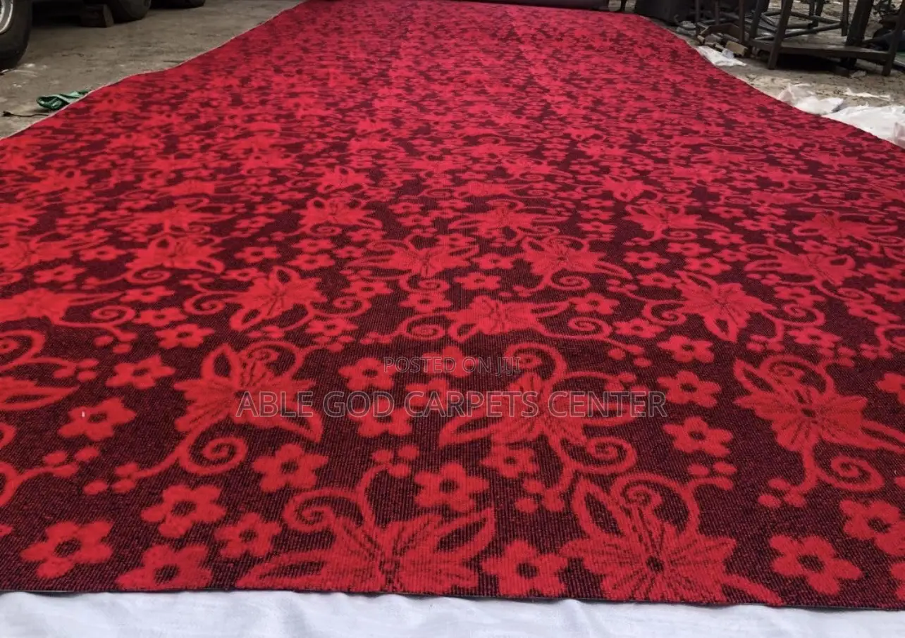 Heavy and Thick Red Carpet With Design for Church and All Activities