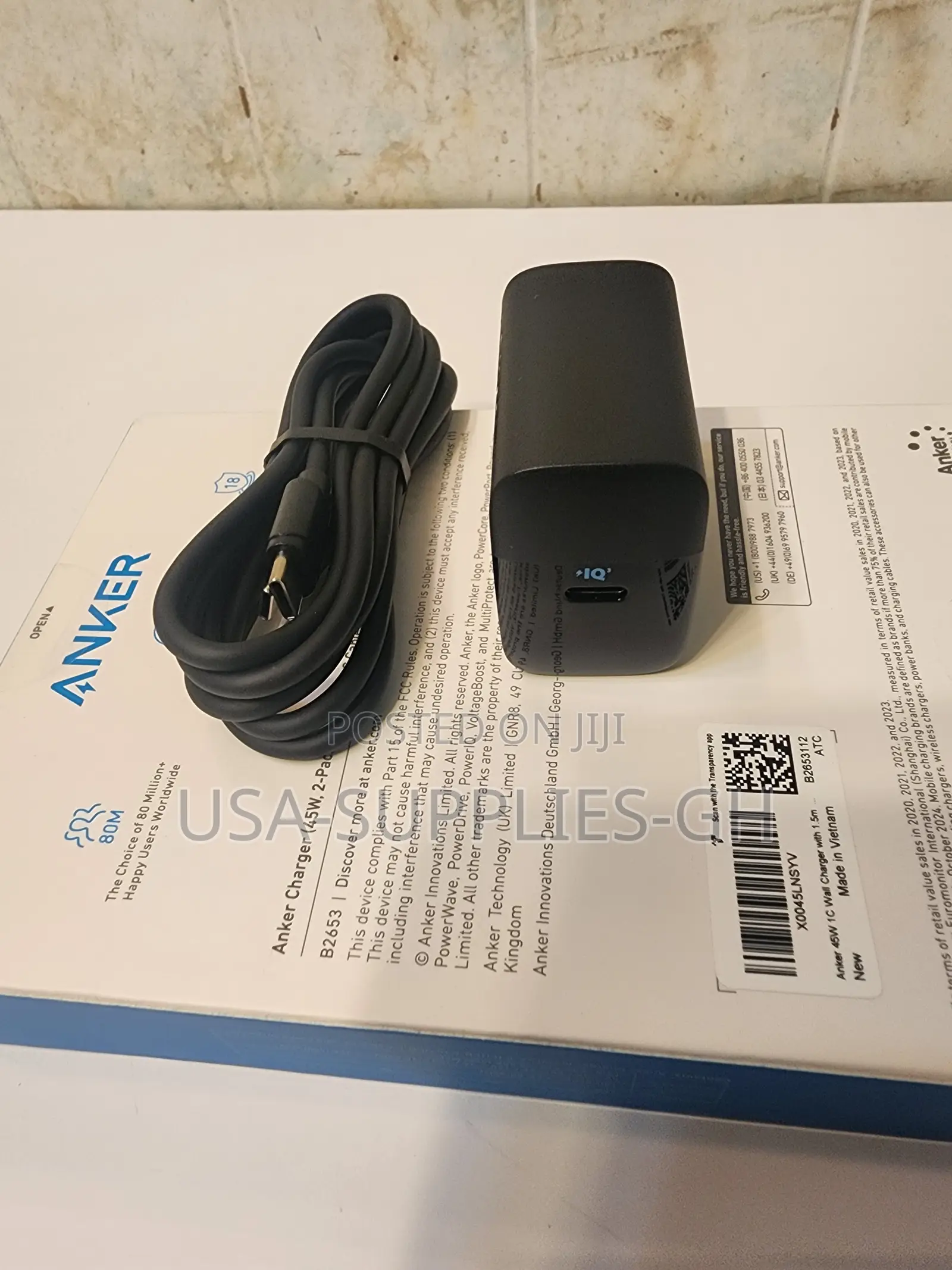 Anker 45w Usb C Fast Phone Charger Block With 5ft Cable From Usa