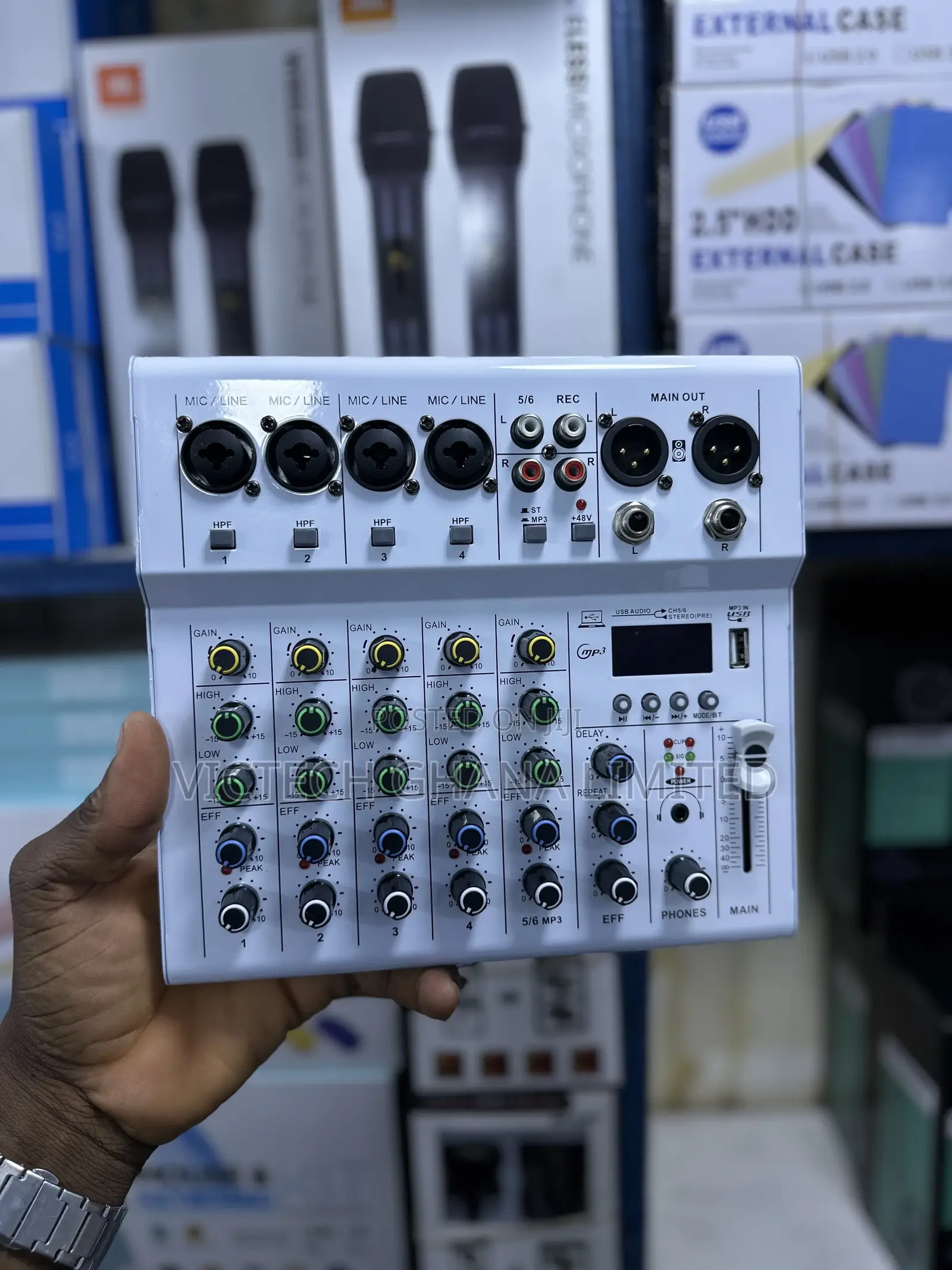 Fockety 6-Channel Audio Mixer