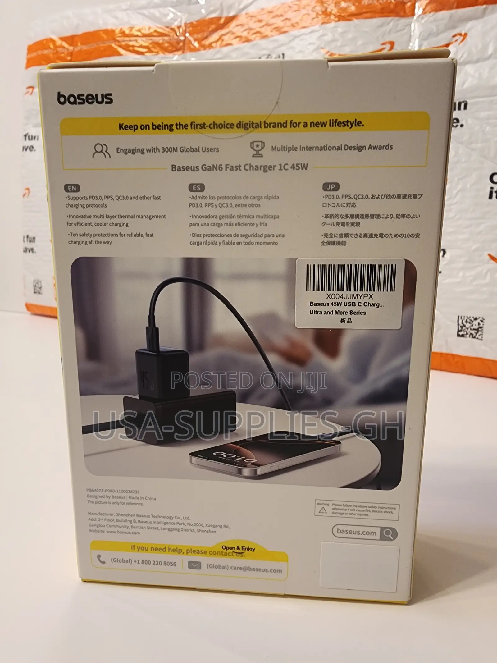 Baseus 45w Usb C Phone Charger Block From Usa