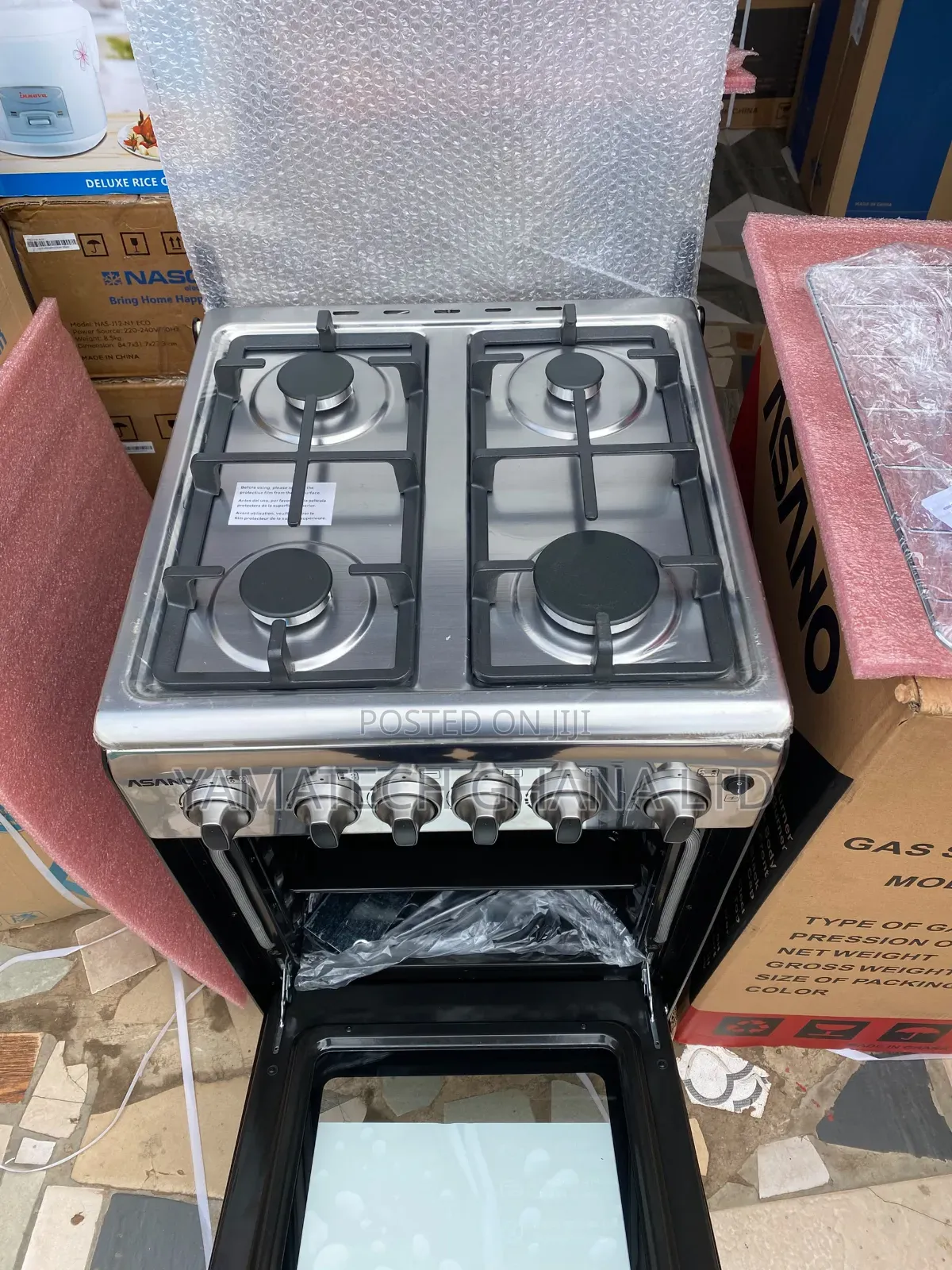 Asano 50x50cm Automatic Ignition Gas Stove With Oven and Grill