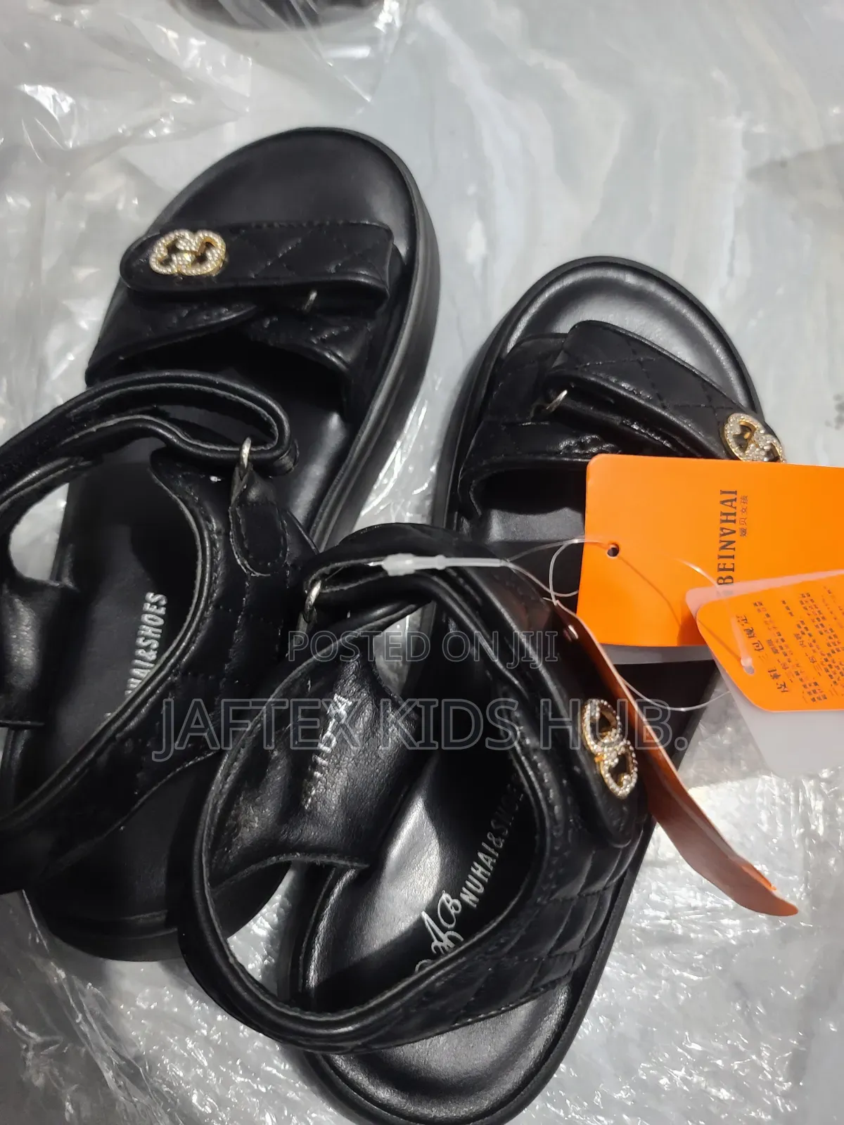 Girls' Black Fashion Sandals