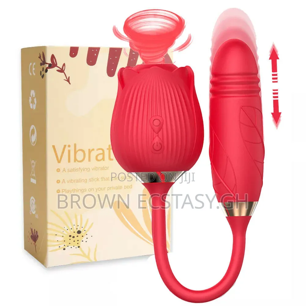 2 in 1 Rose Suction and Penis Vibrator
