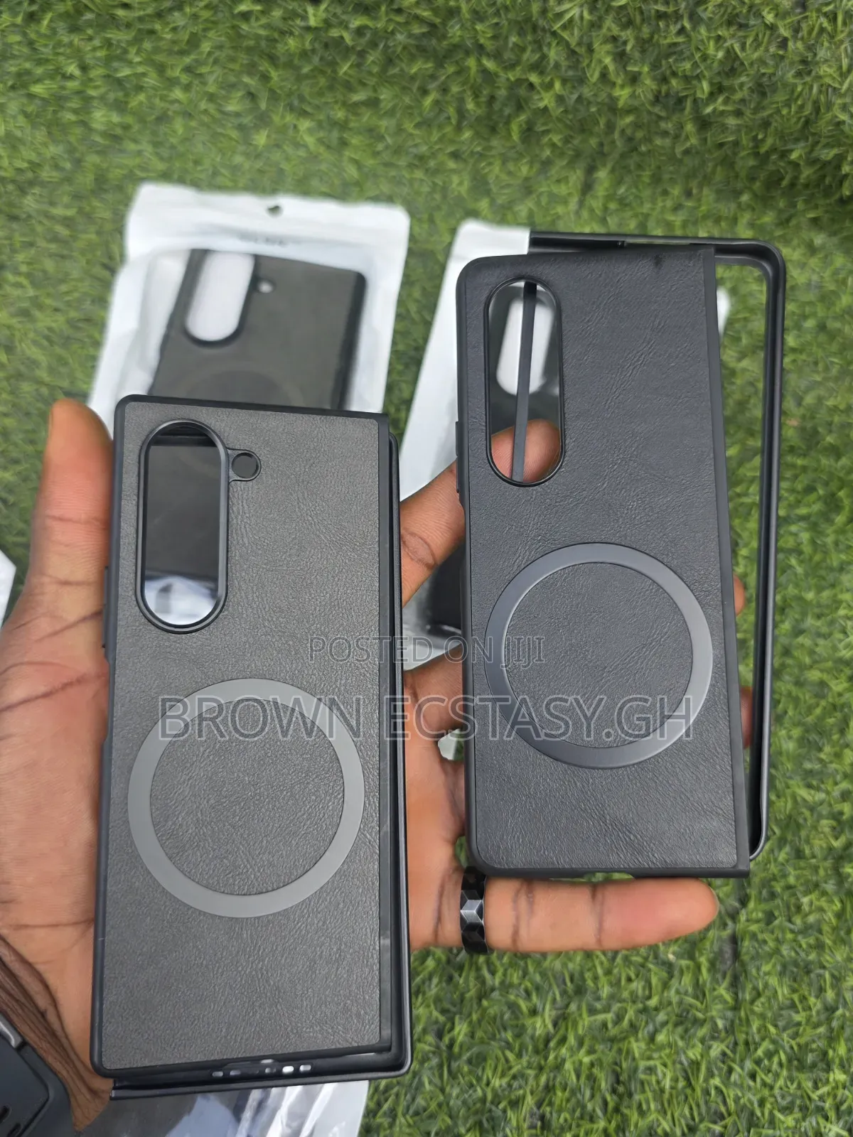 Samsung Galaxy Z Fold 4/5/6/7/8 Ultra Leather Case With Magsafe Ring