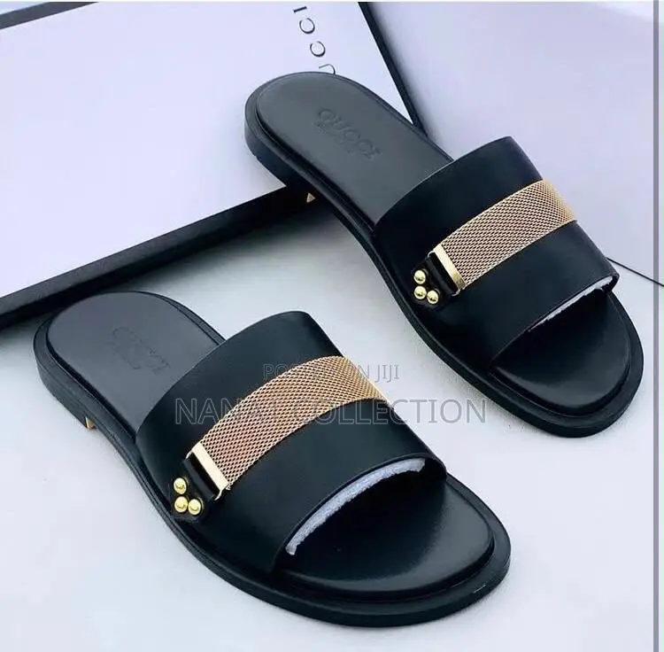 Men’S Leather Gucci Slippers