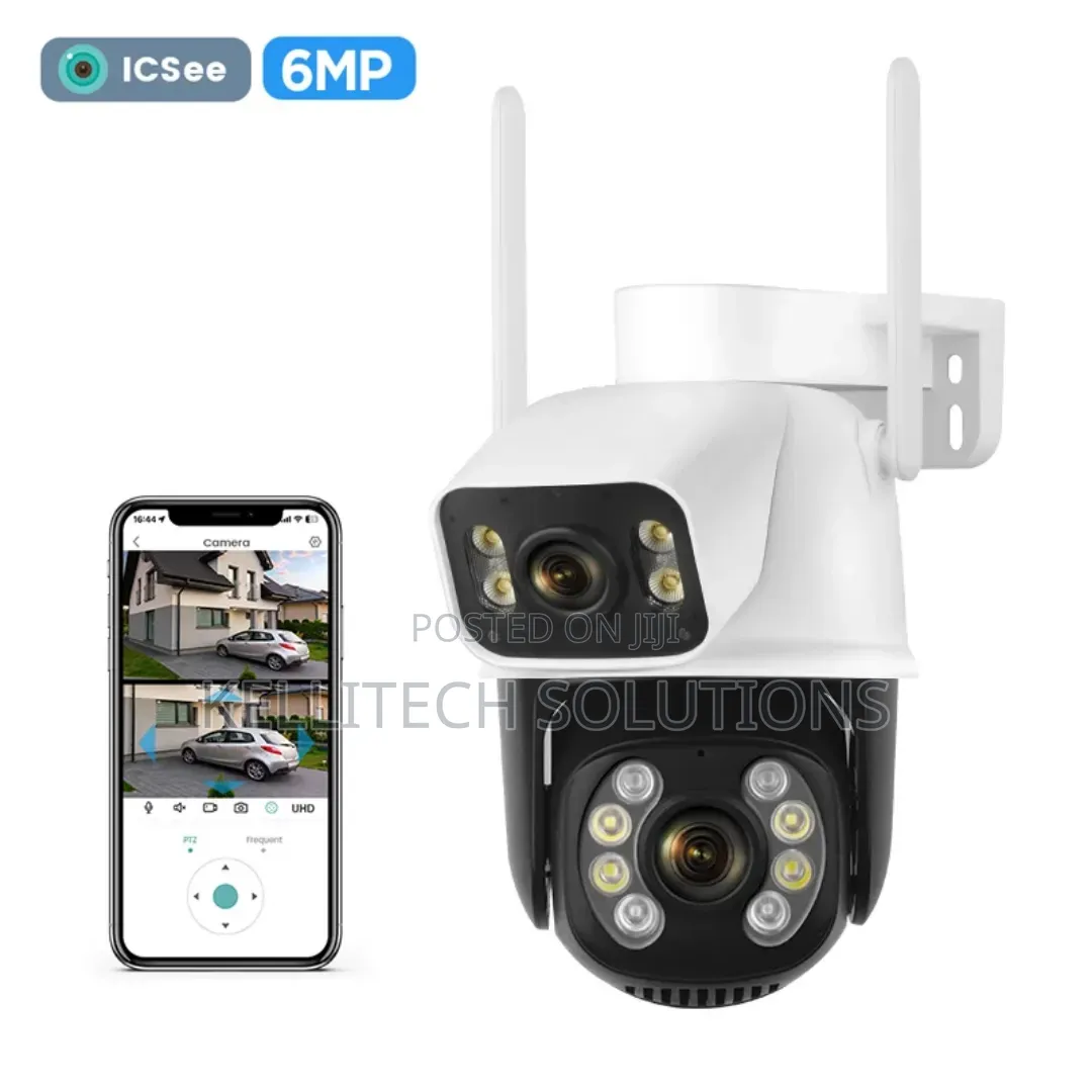 Smart Wifi Double Lens Security Camera, CCTV
