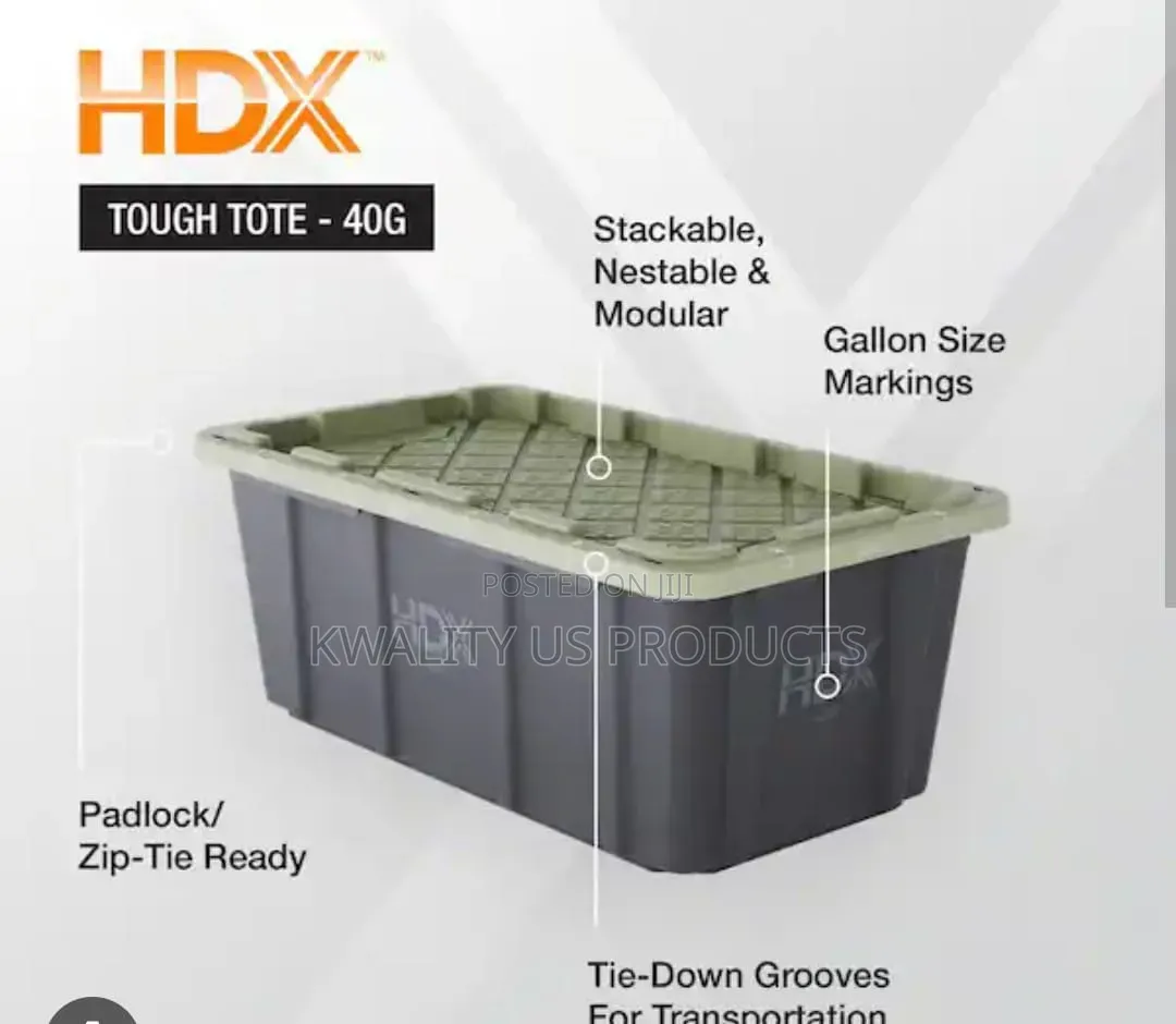 HDX 40-Gallon Tough Plastic Storage Container