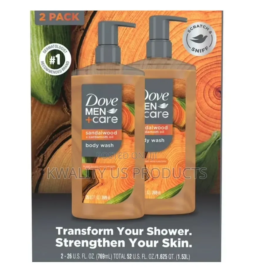 Dove Men Care Sandalwood Body Wash - 2pack -