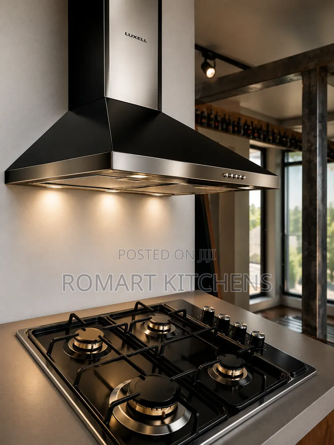 60cm Luxell Stainless Heat Extractor. With Filters (Ductless)