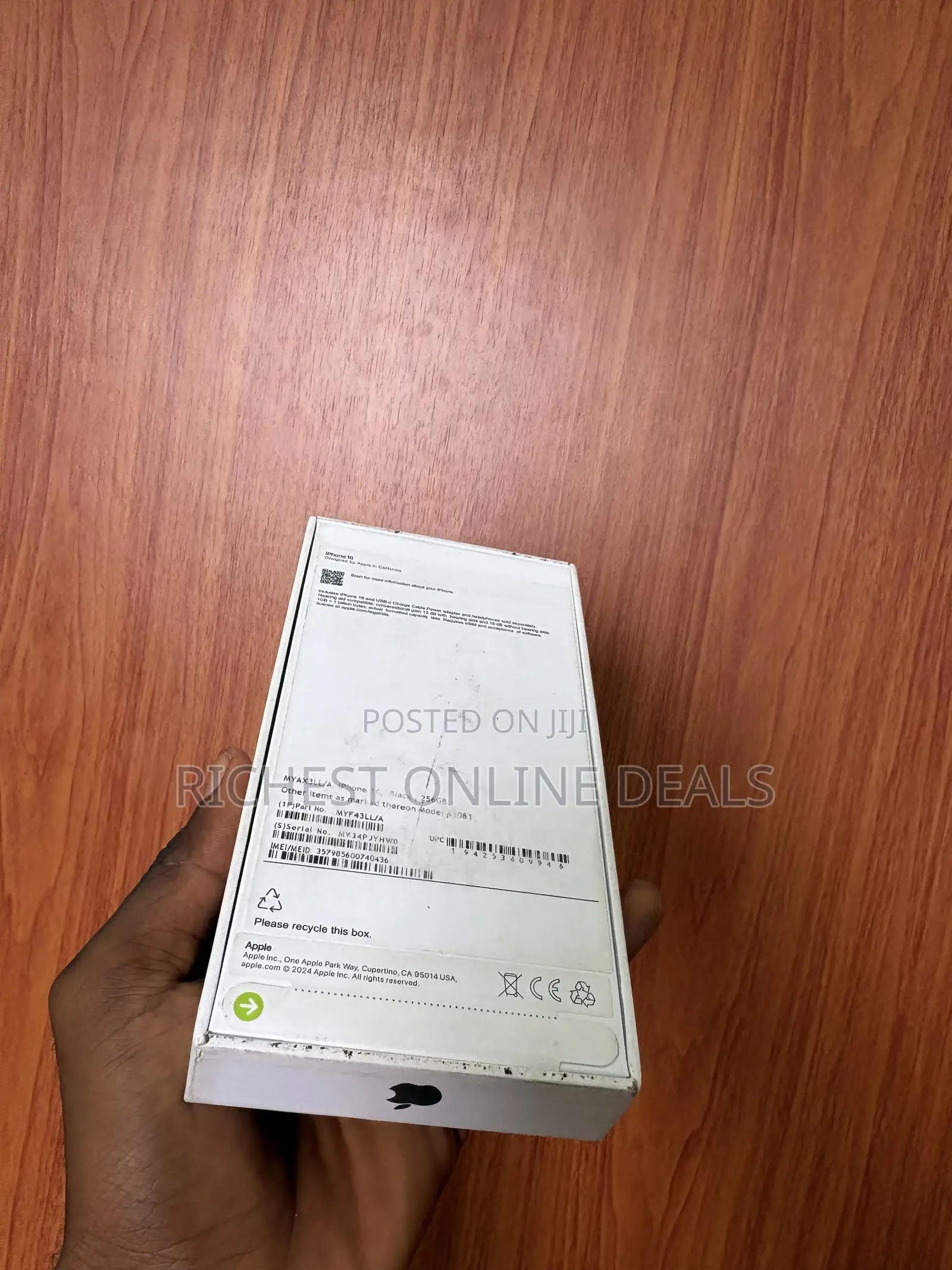 New Apple iPhone 16 256 GB Black