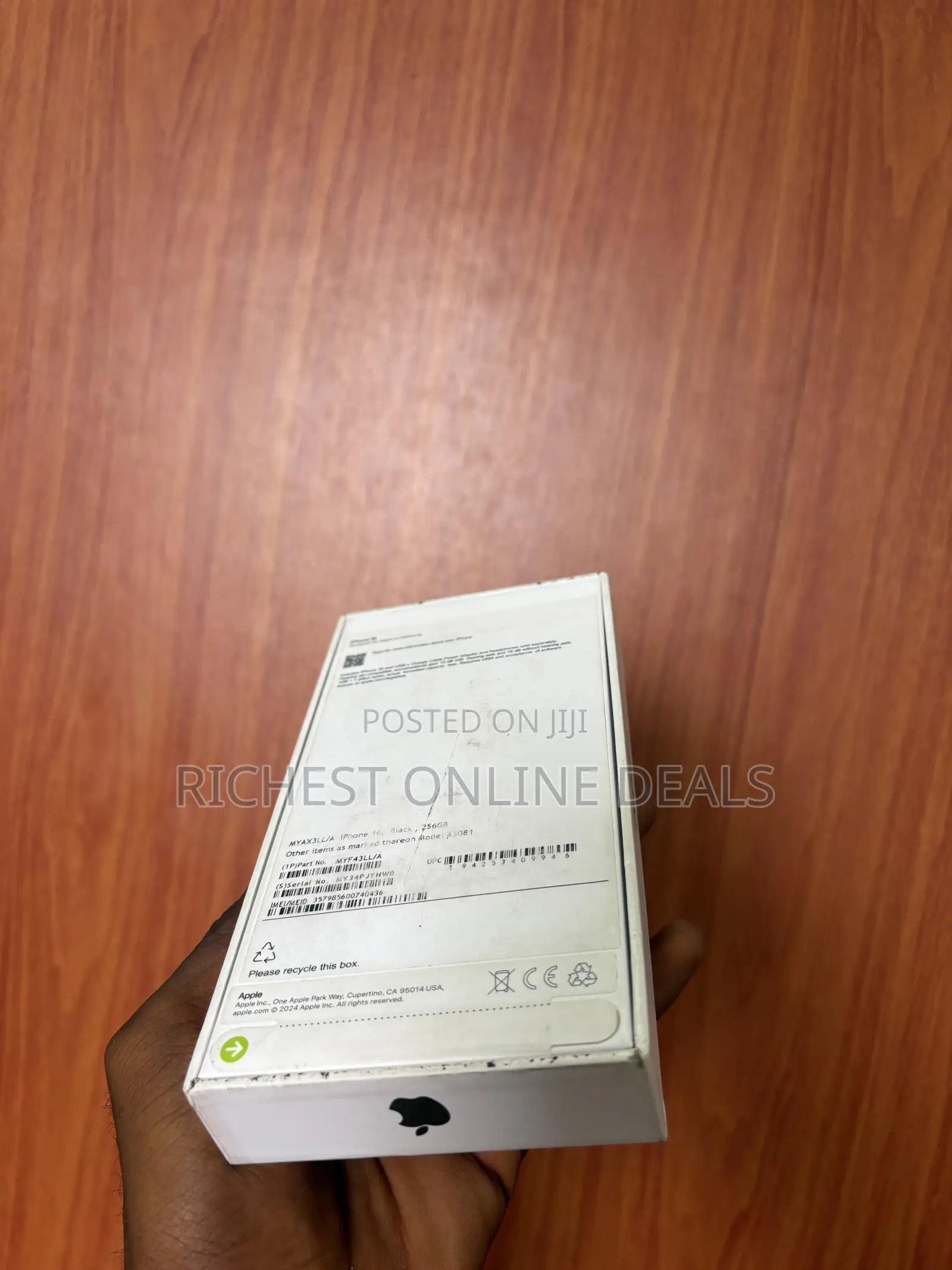 New Apple iPhone 16 256 GB Black