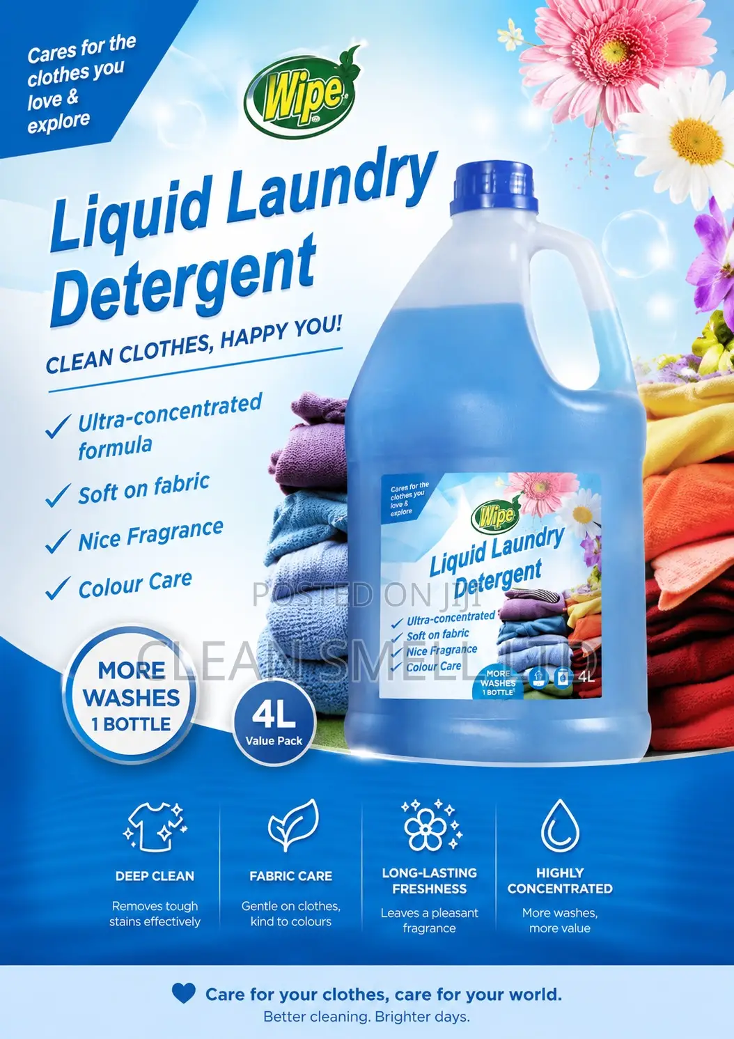 Wipe Liquid Laundry Detergent