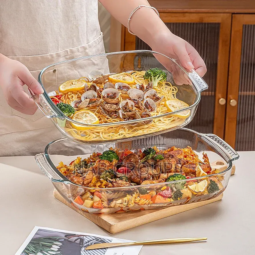 2pcs Glass Casserole Bowls