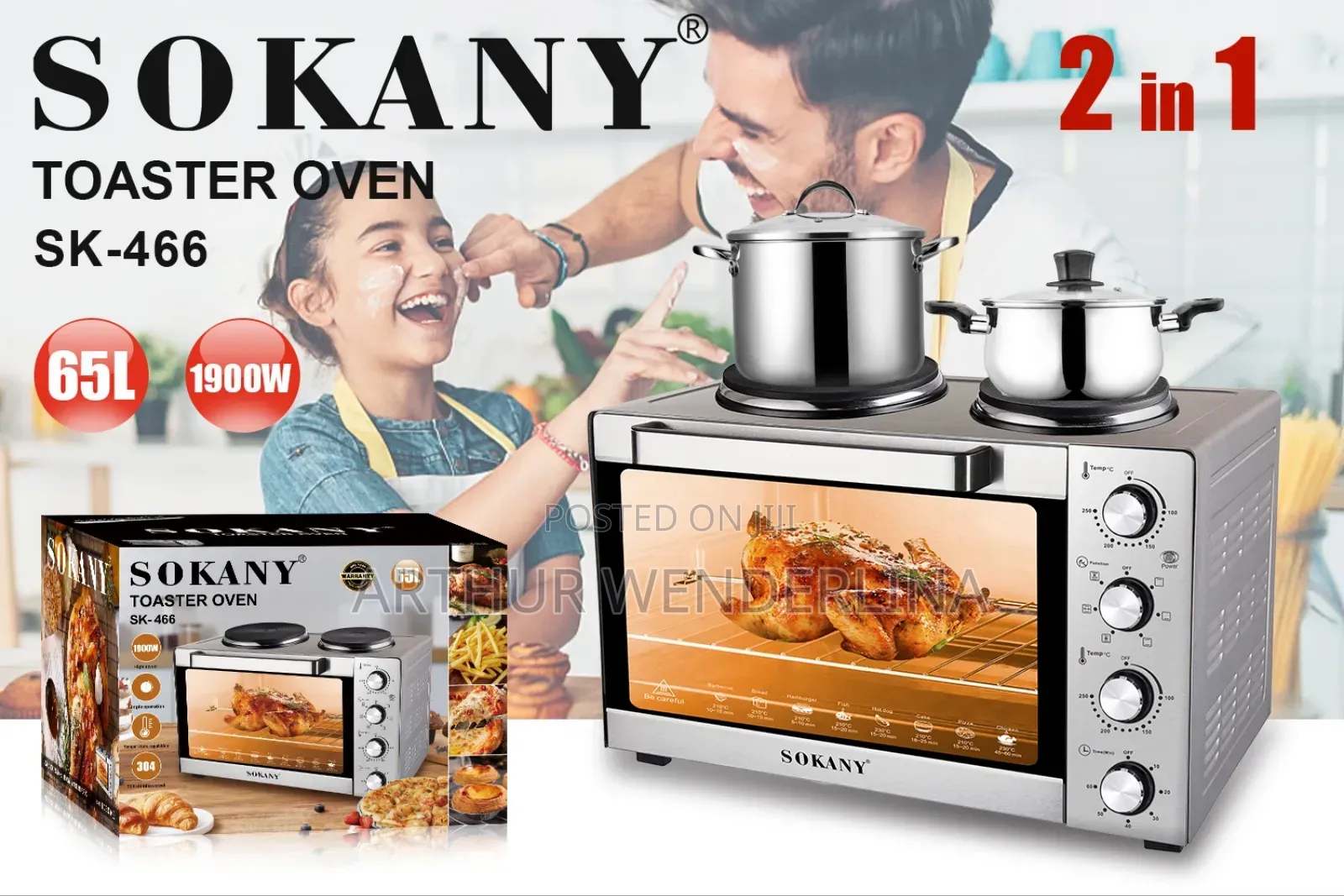 65liters Two-in-One Electric Oven User Manual