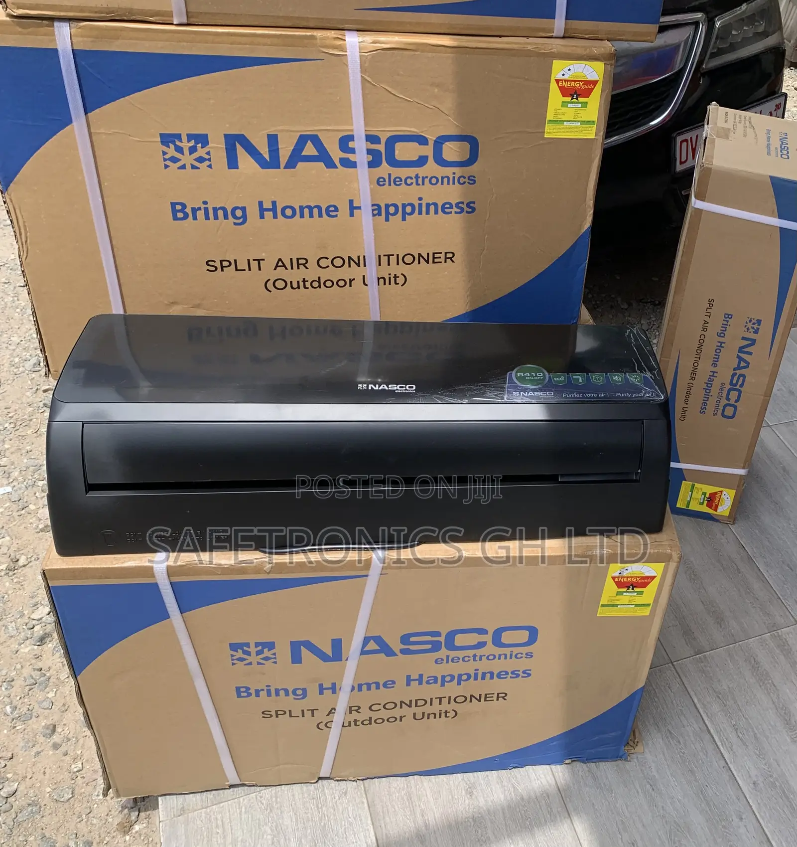 Reliable Nasco 1.5hp Black Mirror Split Air Conditioner R410 Gas