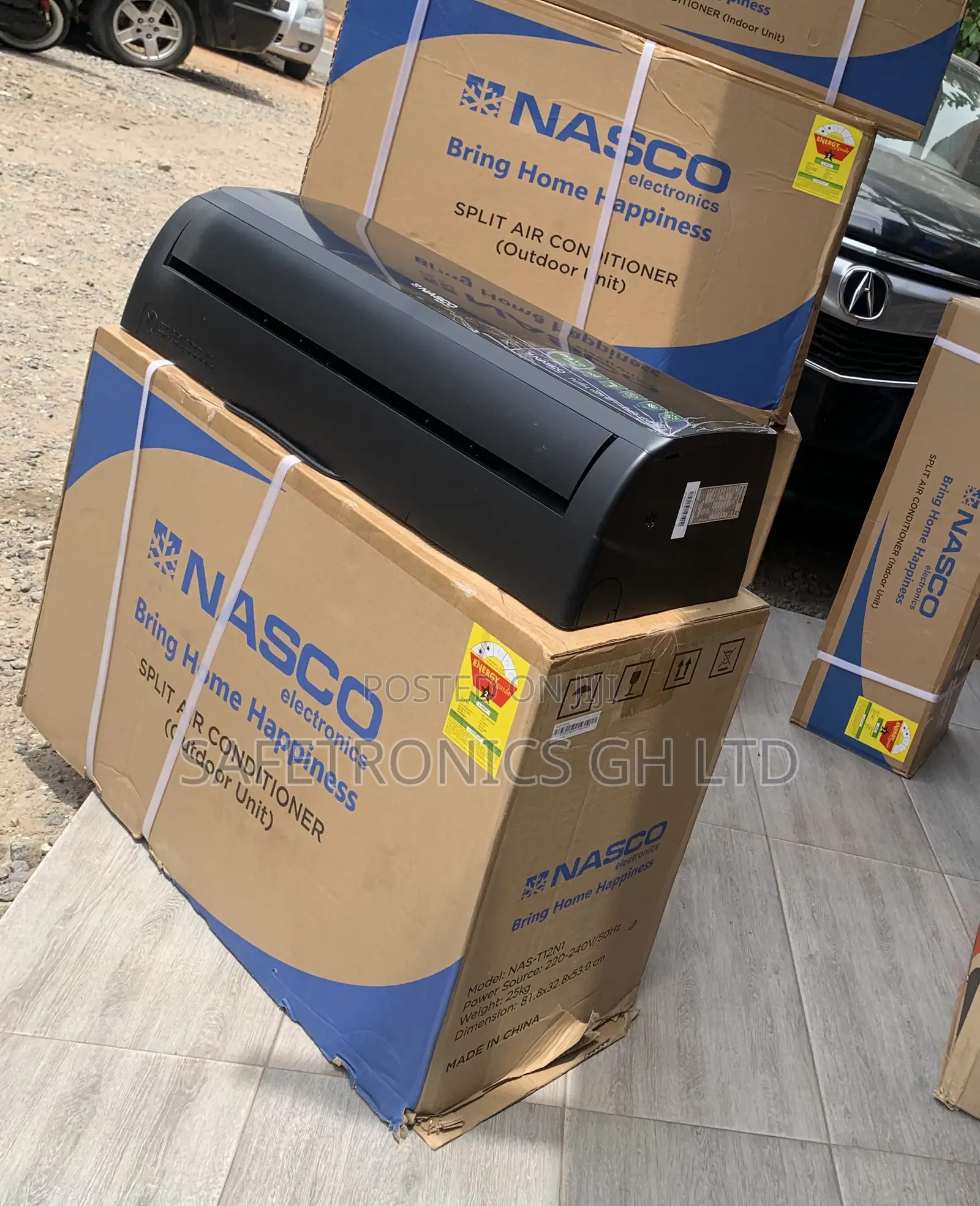 Try Massive Nasco 1.5hp Black Mirror Split Air Conditioner R410 Gas