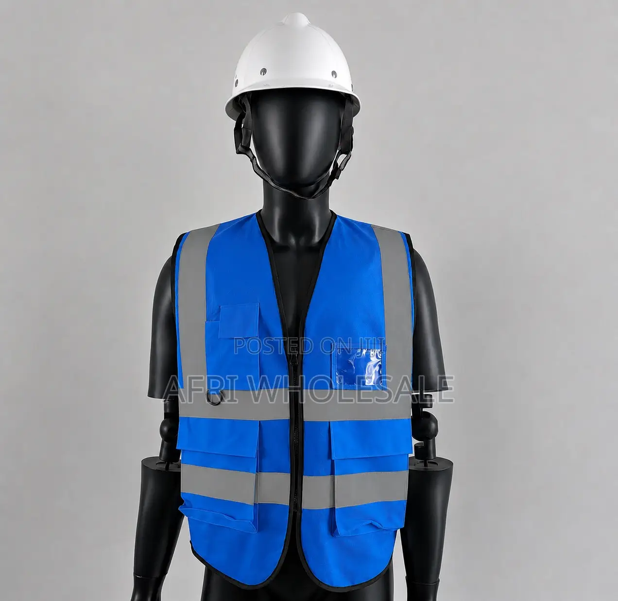 Heavy Duty Heavy Quality Reflective Safety Vest Pockets Zipper
