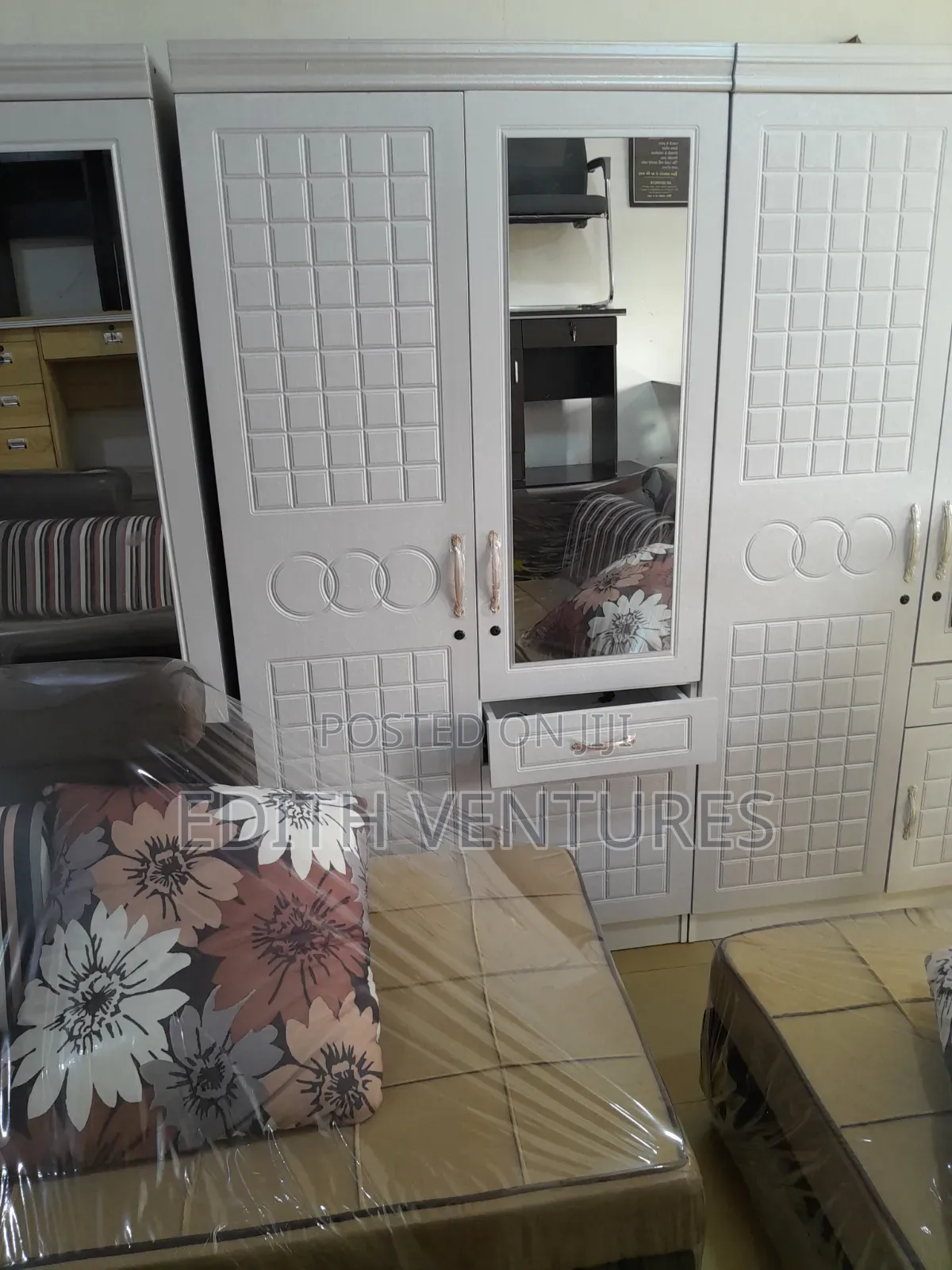 2 Doors White Wardrobe