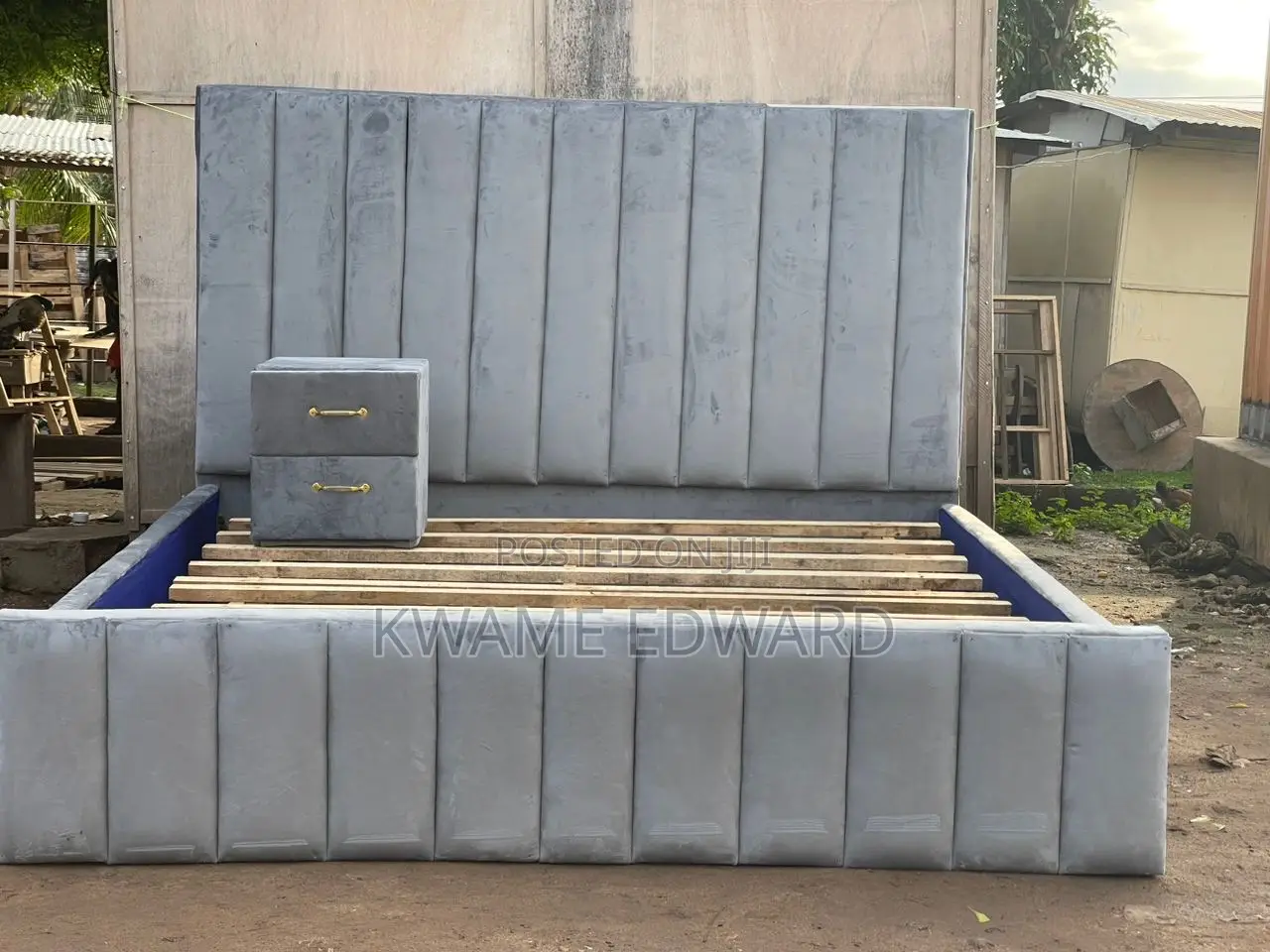 King Size Bed Frame Ash Color Available for Pickup Anytime
