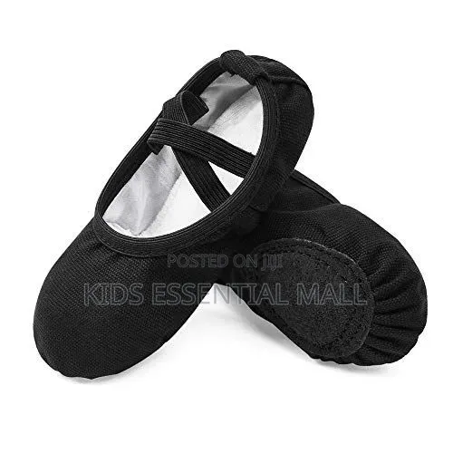 Black or Red Ballet Shoes for Kids