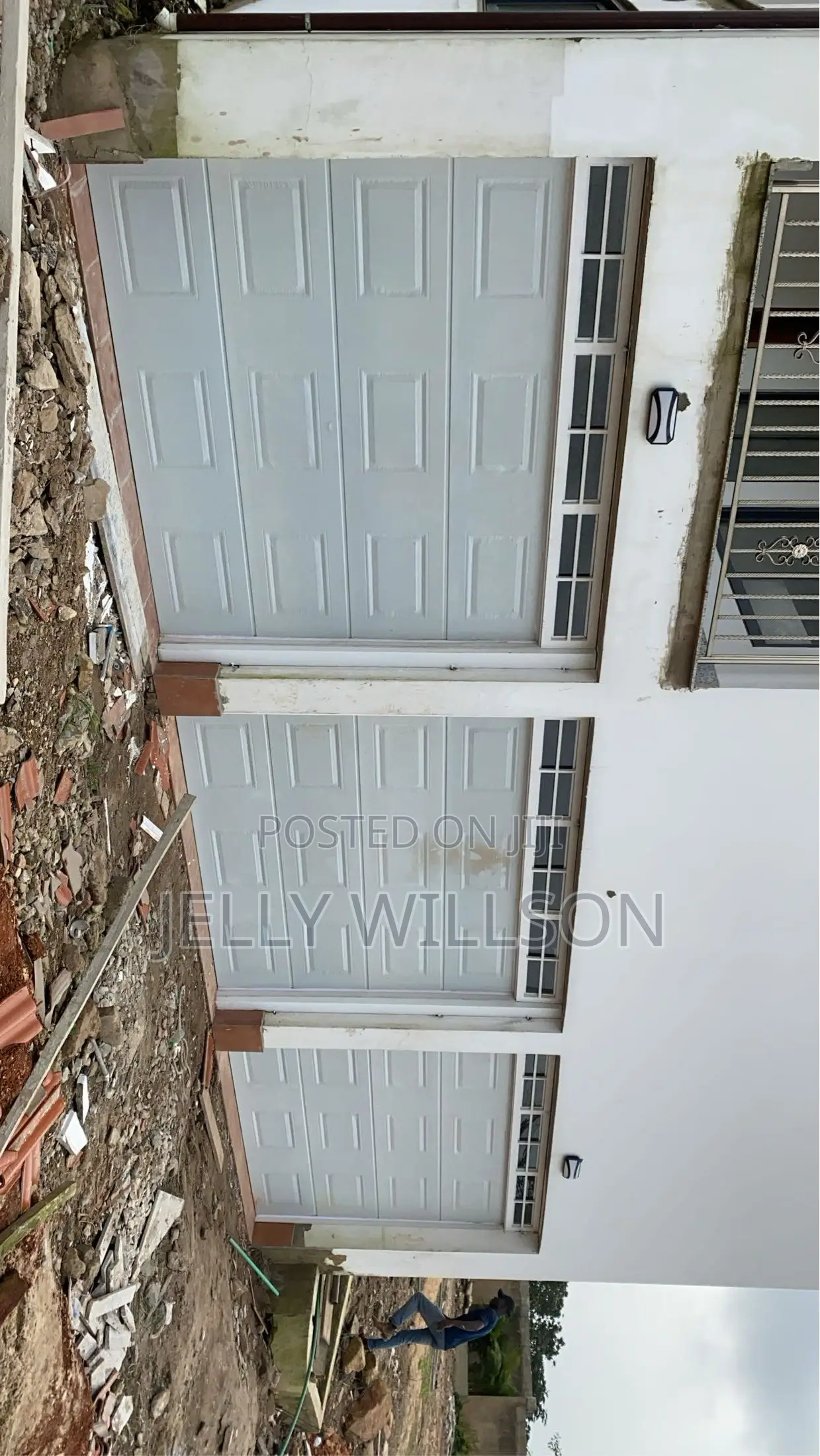 9 X 8 Feet Garage Door With Fix Fanlight