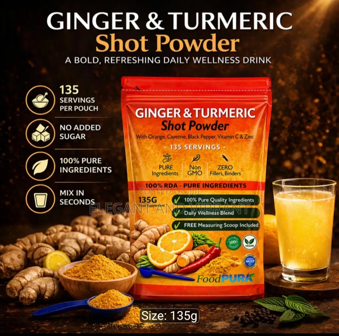 Turmeric Ginger Shoot Drink With, Orange,Cayenne Pepper,Zinc,Orange