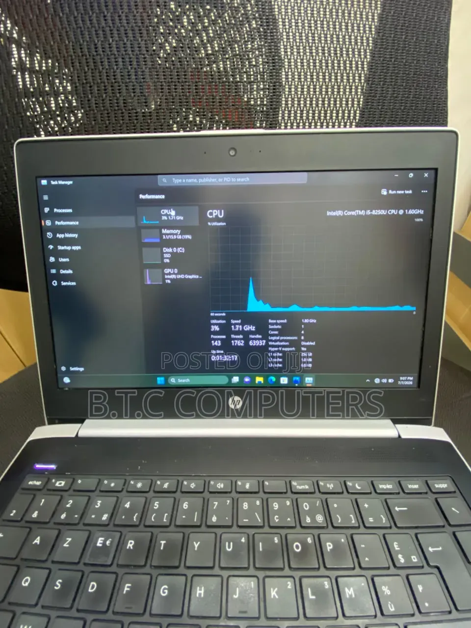 Laptop HP ProBook 640 G3 16GB Intel Core i5 SSD 256GB