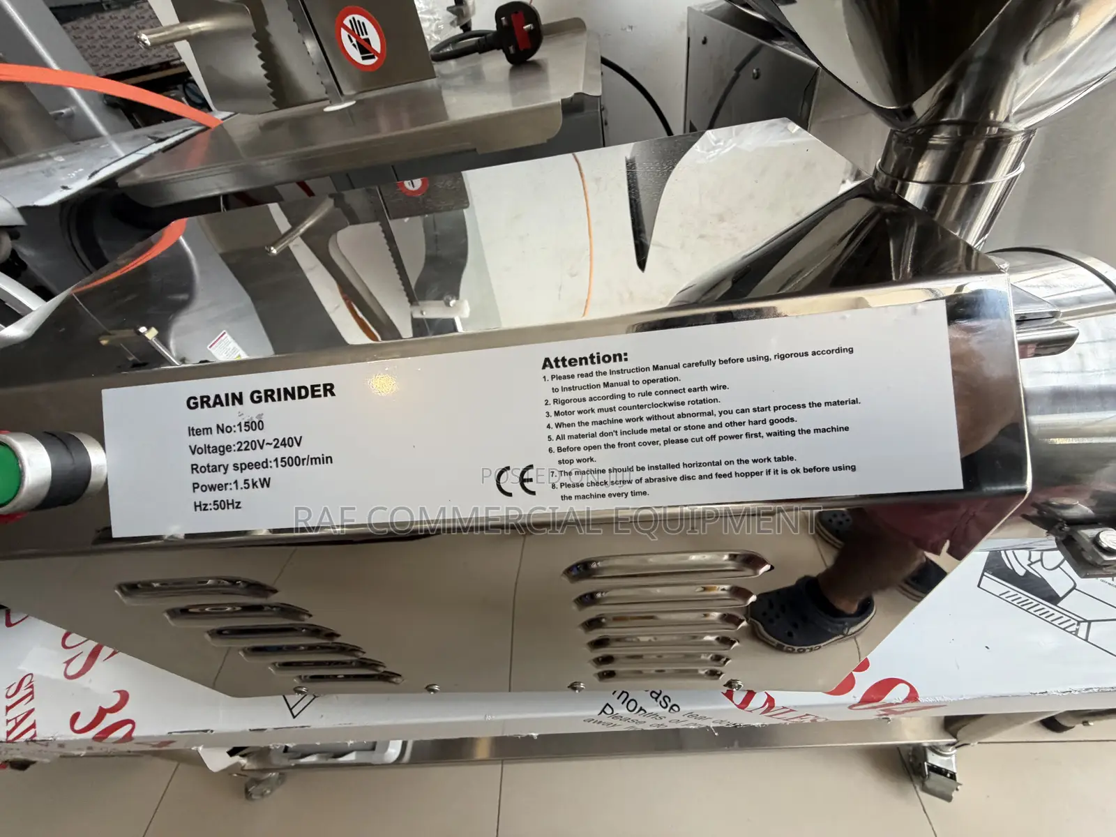 Commercial Stainless Steel Grinding Mill 30kg