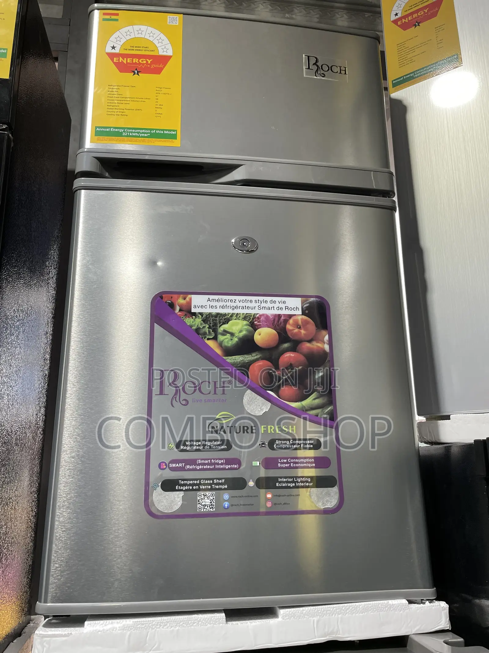 Rochw 80l Double Door Refrigerator