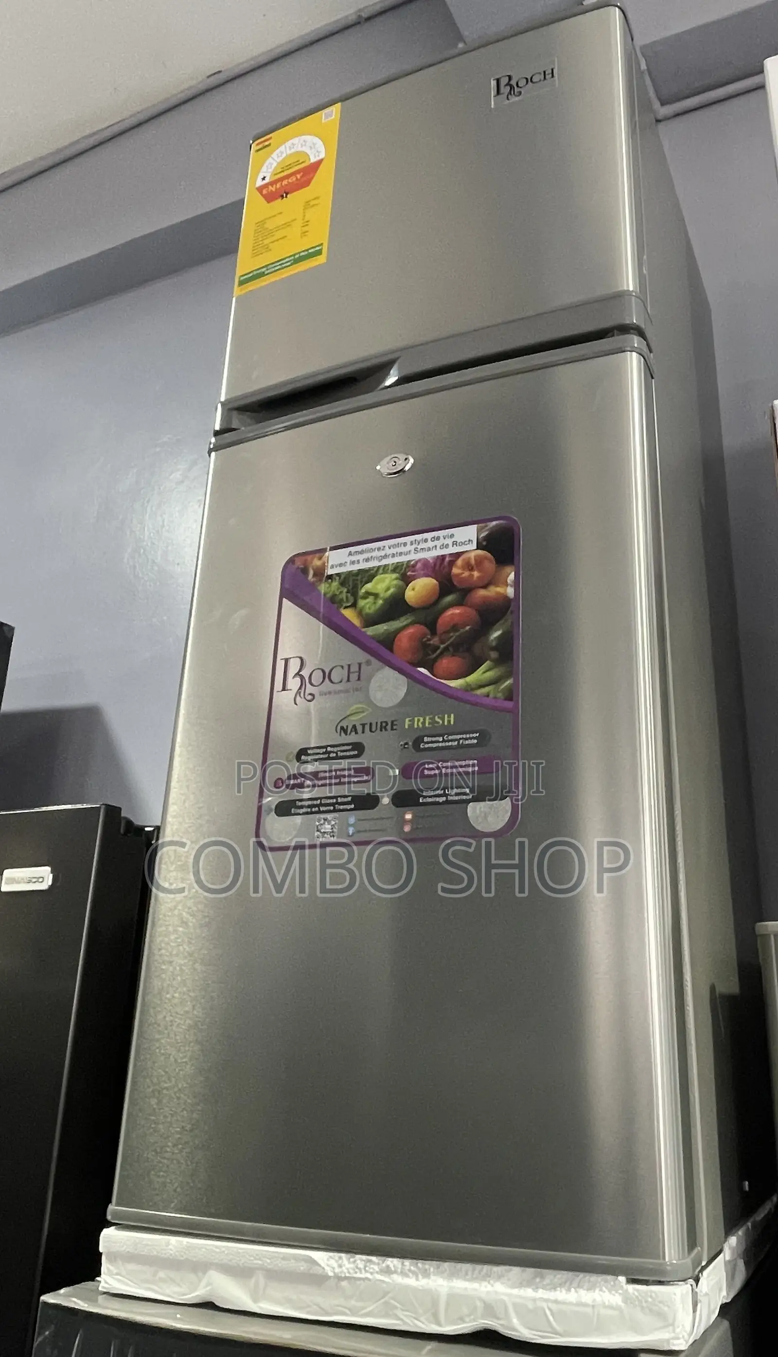 Roch 108l Double Door Refrigerator
