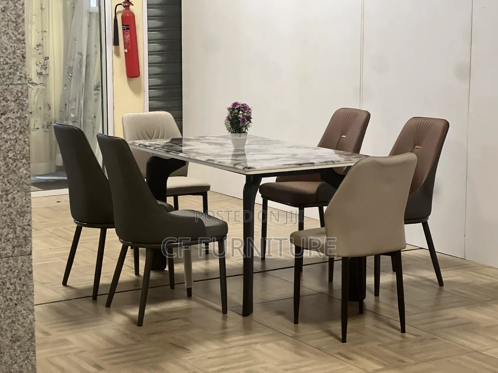 Marble Dining Table Six Chairs