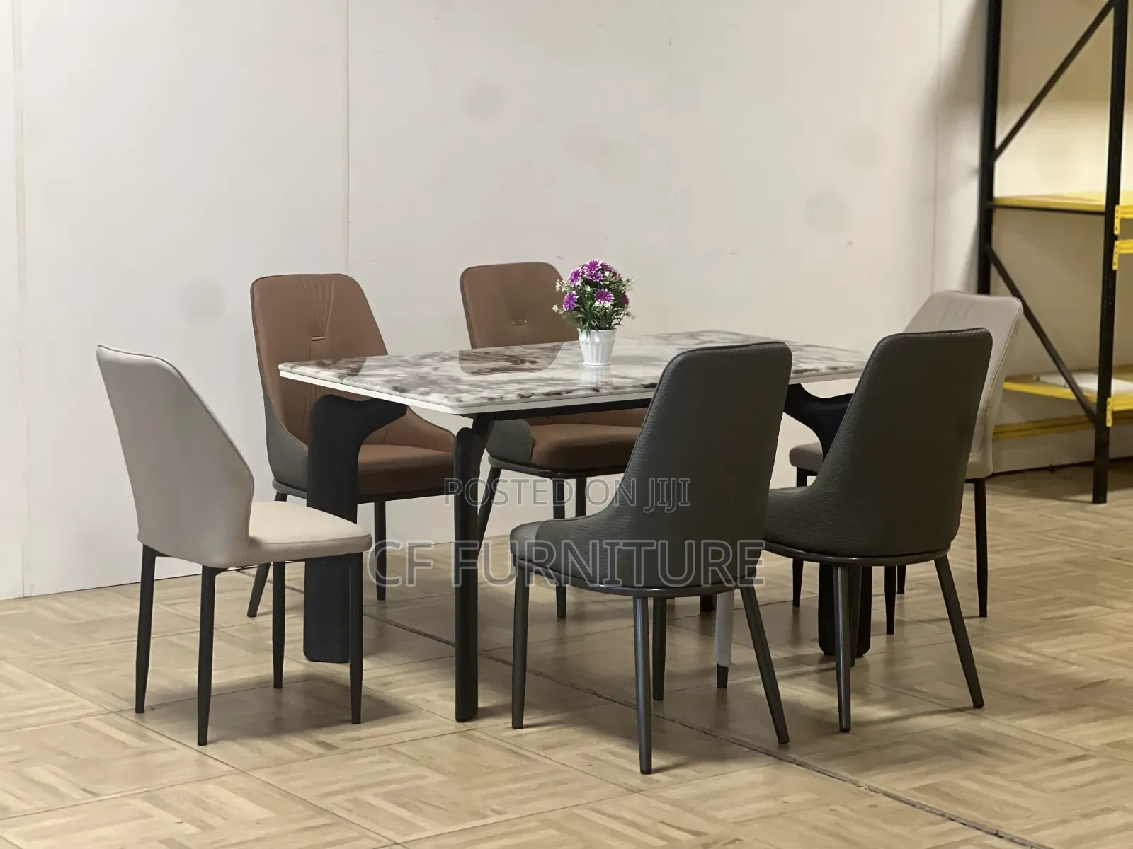 Marble Dining Table Six Chairs