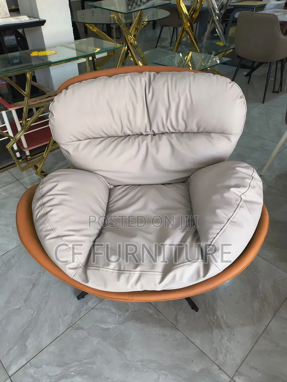 Two Tone Swivel Lounge Chair